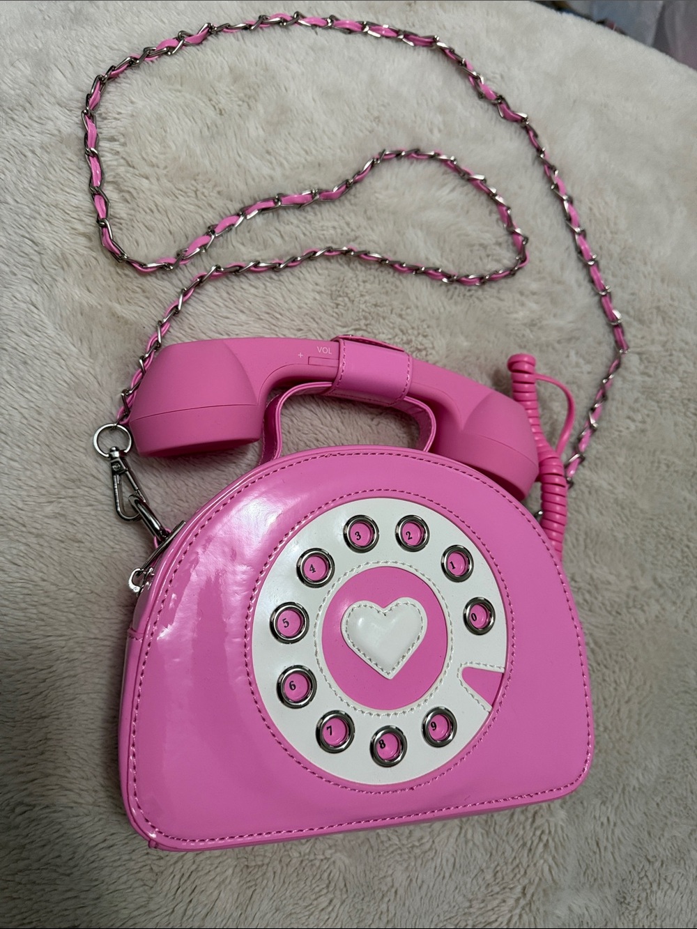 Dolls Kill | Pink Heart Rotary Phone Crossbody Bag | NWOT